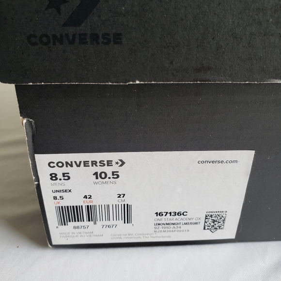 Converse one star academy ox. Lemon/midnight lake. Size M8.5W10.5 - Picture 7 of 7